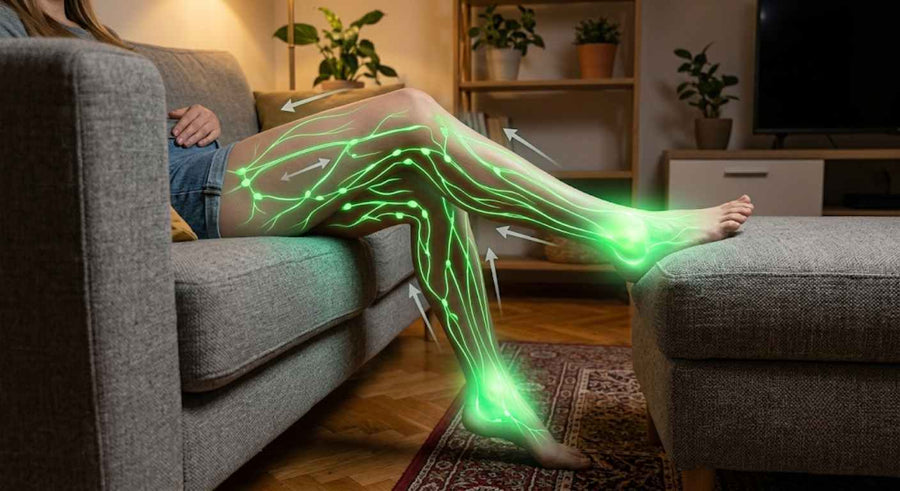 Woman relaxing on a sofa at home